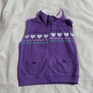 Carter's purple zippered vest, 18 months